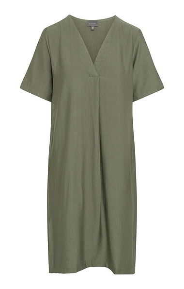 Ladies Relaxed Fit V Neck Short Sleeve Dress
