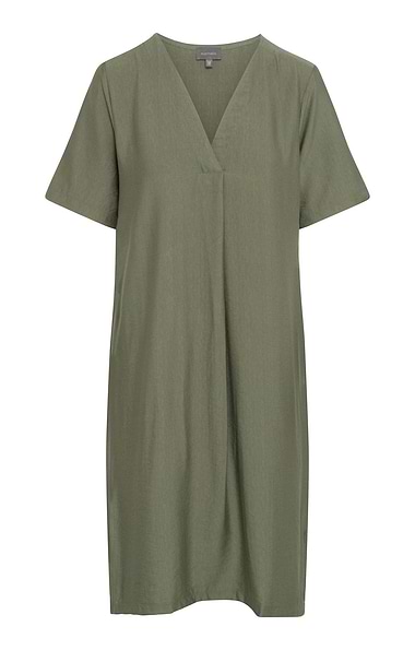 Ladies Relaxed Fit V Neck Short Sleeve Dress