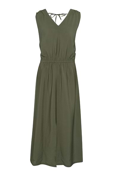 Ladies Relaxed Fit Elastic Waist Maxi Dress