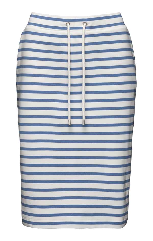 Ladies Cotton Stretch Stripe Skirt