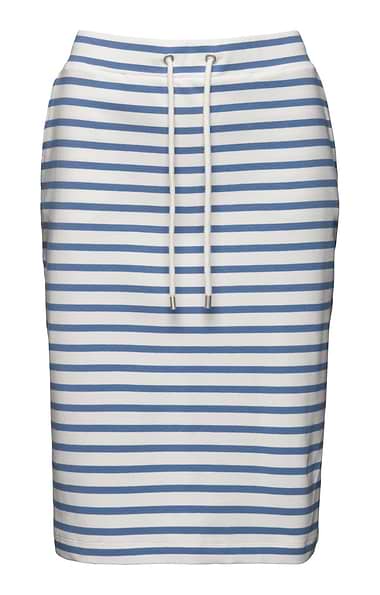 Ladies Cotton Stretch Stripe Skirt