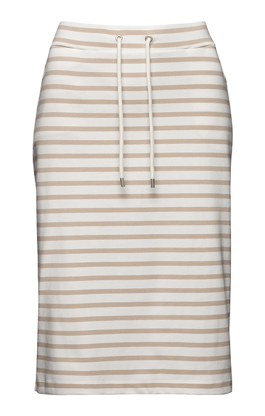 Ladies Cotton Stretch Stripe Skirt