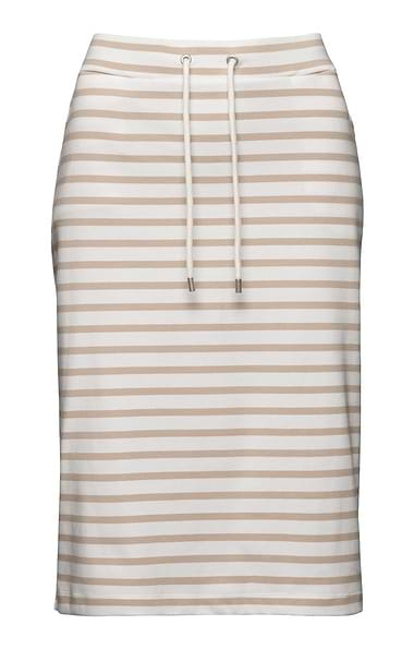 Ladies Cotton Stretch Stripe Skirt