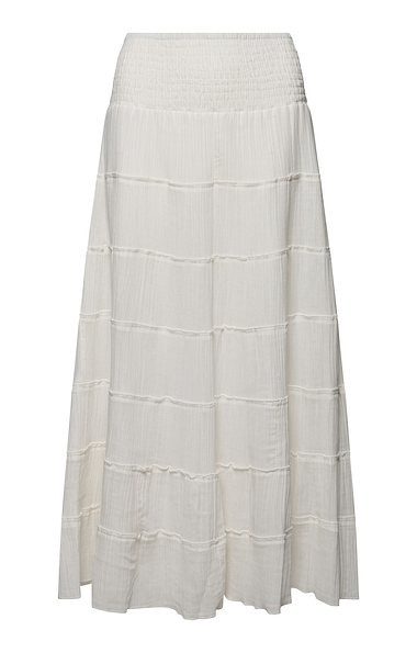 Ladies Yumi Cotton Tiered Maxi Skirt