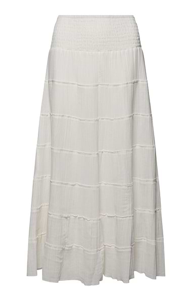 Ladies Yumi Cotton Tiered Maxi Skirt