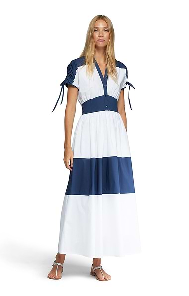 Ladies Vilagallo Short Sleeve V Neck Maxi Dress