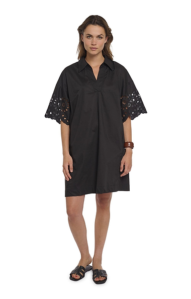 Ladies Rino & Pelle Eyelet Sleeve Relaxed Fit Dress