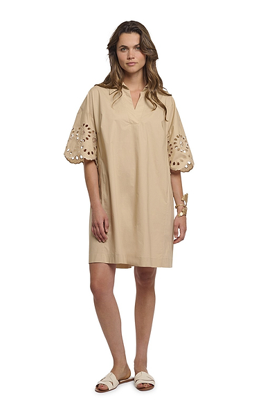 Ladies Rino & Pelle Eyelet Sleeve Relaxed Fit Dress