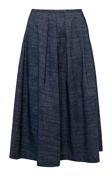 Ladies Midi Soft Pleats Skirt