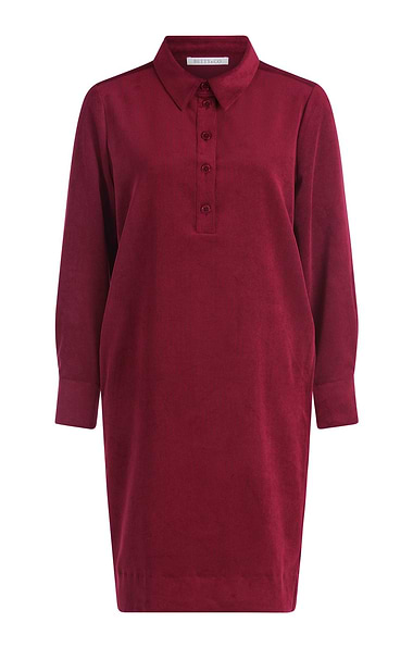 Ladies Betty & Co Polo Long Sleeved Corduroy Dress
