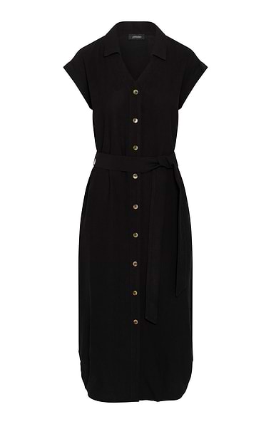 Ladies Pomodoro Tie Waist Shirt Dress