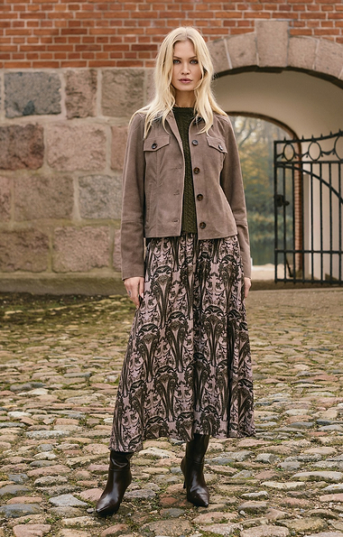 Ladies Paisley Print Maxi Skirt
