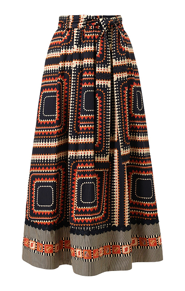 Ladies Emily Lovelock Maya Geo Print Skirt