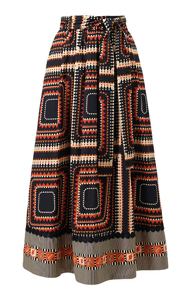 Ladies Emily Lovelock Maya Geo Print Skirt