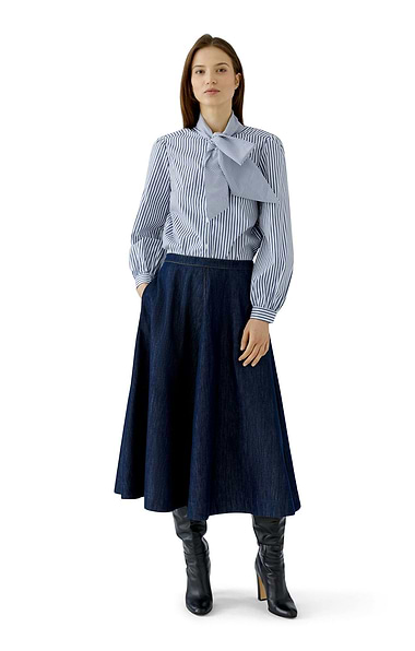 Ladies Oui Denim A-line Skirt