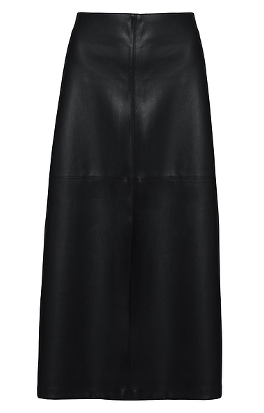 Ladies Faux Leather Midi Skirt