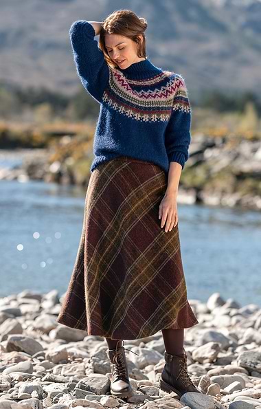 Ladies Tweed Swing Skirt