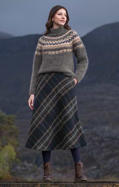 Ladies Tweed Swing Skirt