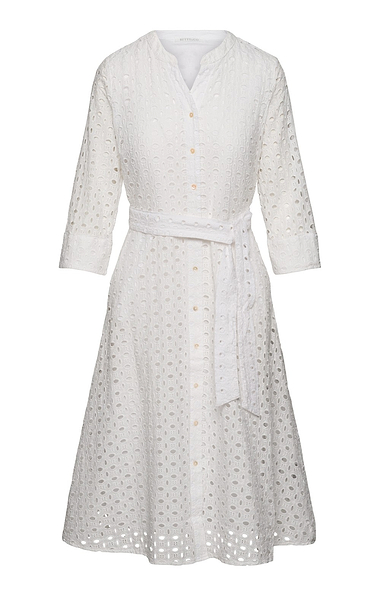 Ladies Betty & Co Broderie Anglaise Tie Waist Dress