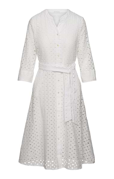 Ladies Betty & Co Broderie Anglaise Tie Waist Dress
