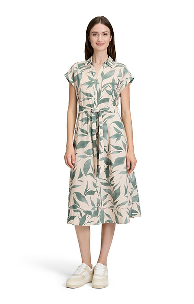 Ladies Betty & Co Crochet Detail Printed Shirt Dress
