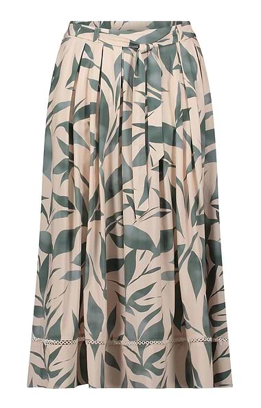 Ladies Betty & Co Belted Print Midi Skirt