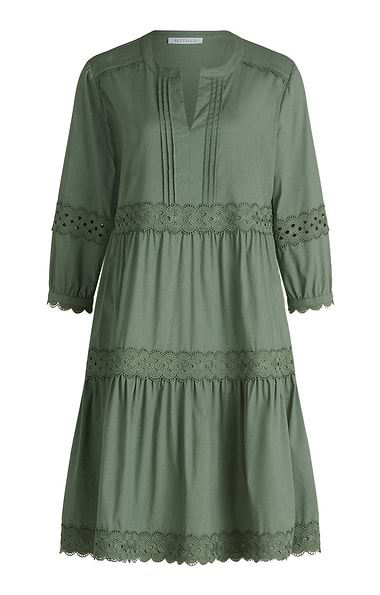Ladies Betty & Co Scallop Lace Tiered Midi Dress
