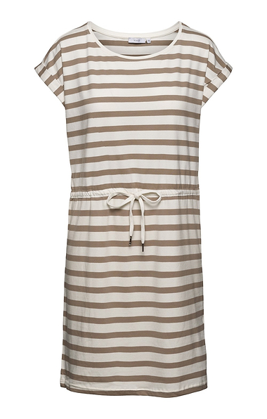 Ladies Striped Cotton Jersey Dress