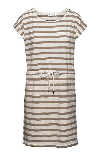 Ladies Striped Cotton Jersey Dress