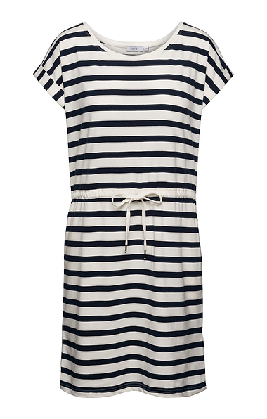 Ladies Striped Cotton Jersey Dress