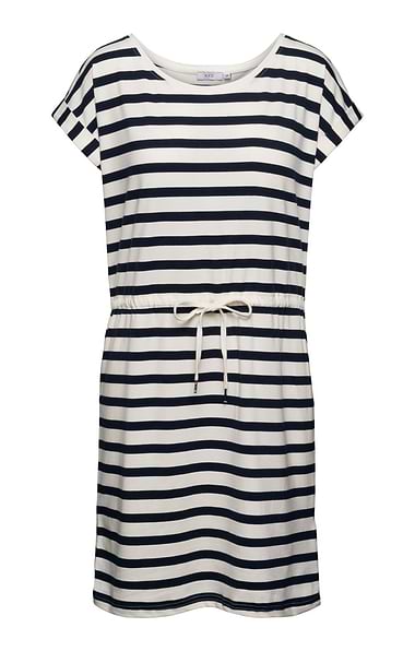Ladies Striped Cotton Jersey Dress