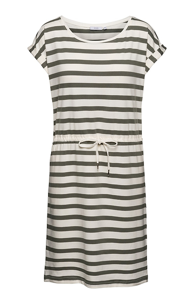 Ladies Striped Cotton Jersey Dress