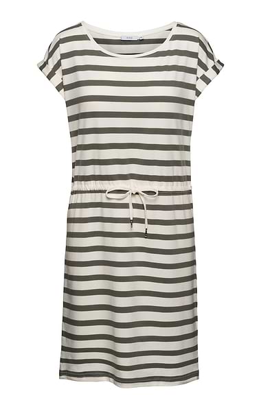 Ladies Striped Cotton Jersey Dress