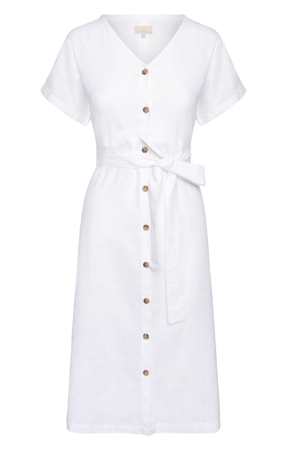 Ladies Linen Mix Button Front Dress - House of Bruar Ladies Linen Mix Button Front Dress - House of Bruar