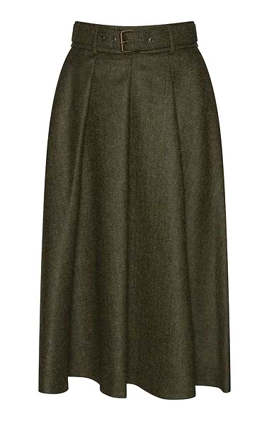 Ladies Tweed Pleated Skirt
