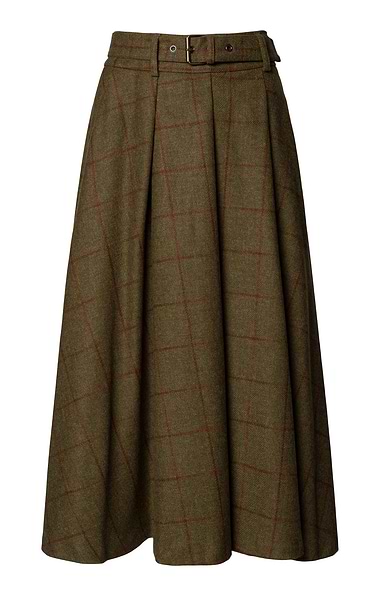 Ladies Tweed Pleated Skirt