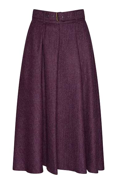 Ladies Tweed Pleated Skirt