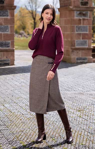Ladies Chalkstripe Contemporary Kilt