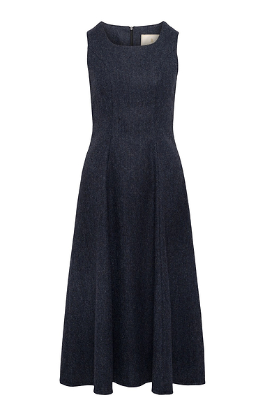 Ladies Tweed Scoop Neck Dress