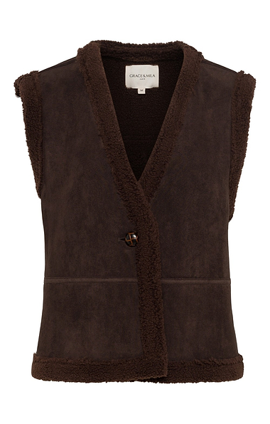 Ladies Grace & Mila Anya Faux Fur Gilet