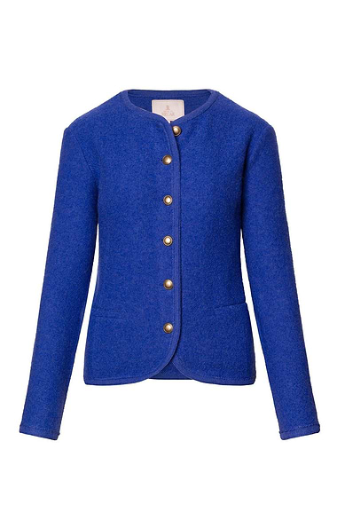 Ladies Crew Neck Boiled Wool Jacket