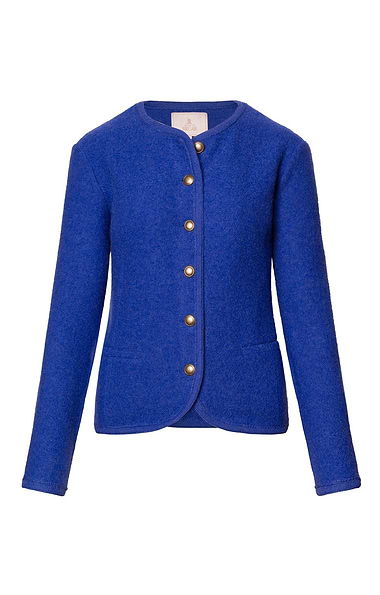 Ladies Crew Neck Boiled Wool Jacket