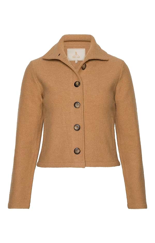 Ladies Cropped Boiled Wool Jacket