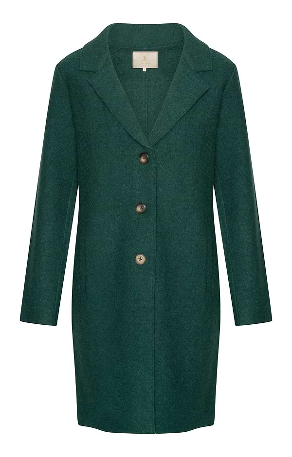 Ladies Midi Boiled Wool College Coat