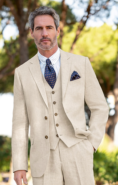 Men's Linen Single Breasted Blazer