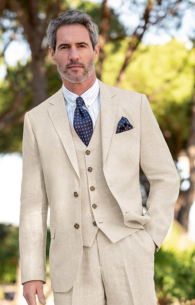 Men's Linen Single Breasted Blazer