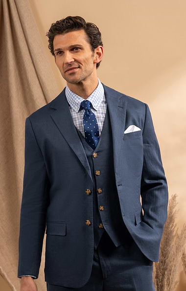 Men's Linen Single Breasted Blazer