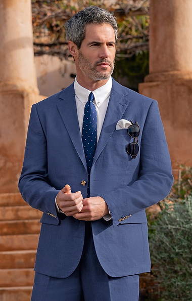 Men's Linen Single Breasted Blazer