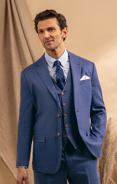 Men's Linen Single Breasted Blazer
