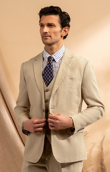 Men's Linen Single Breasted Blazer